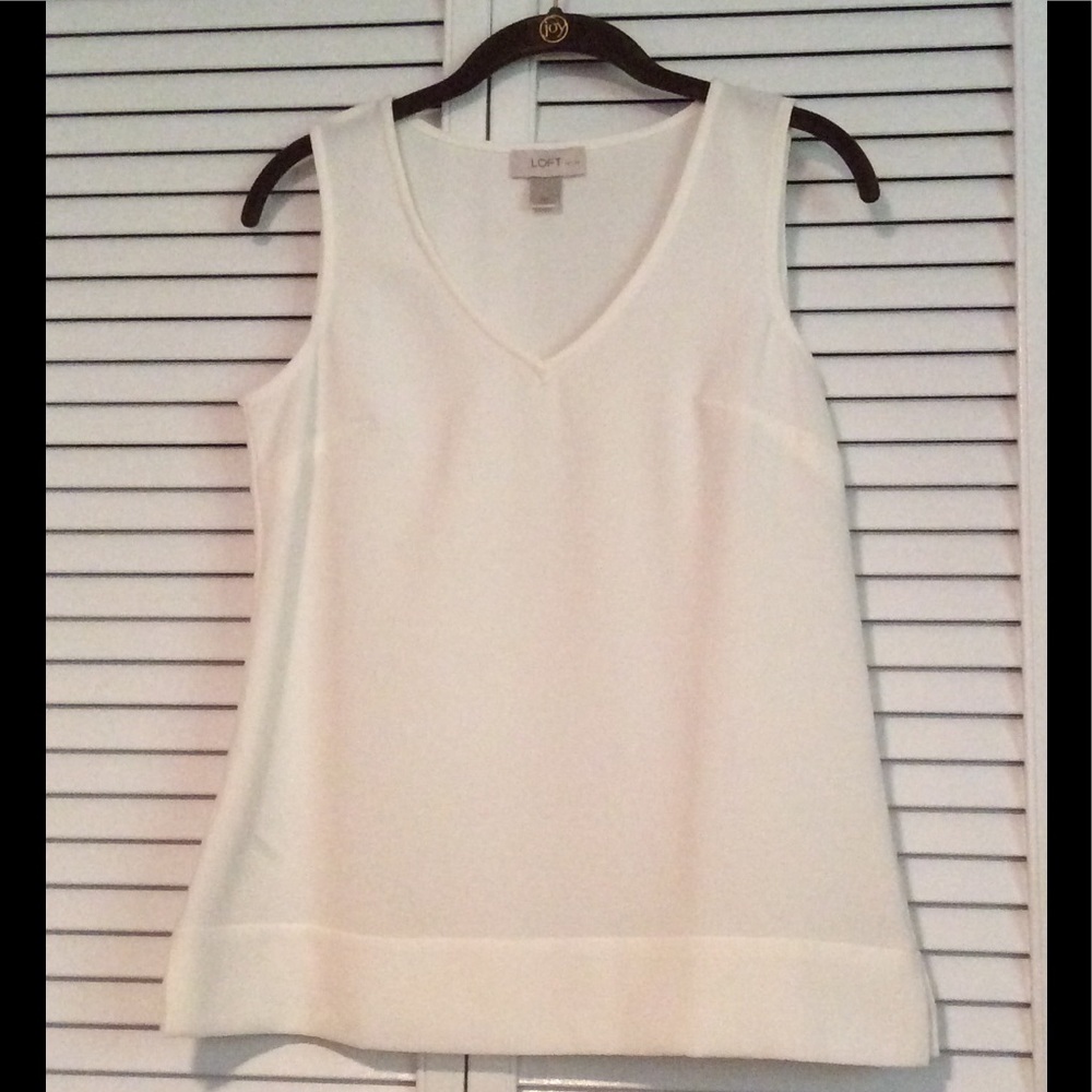 Loft Off White Sleeveless Top XSP